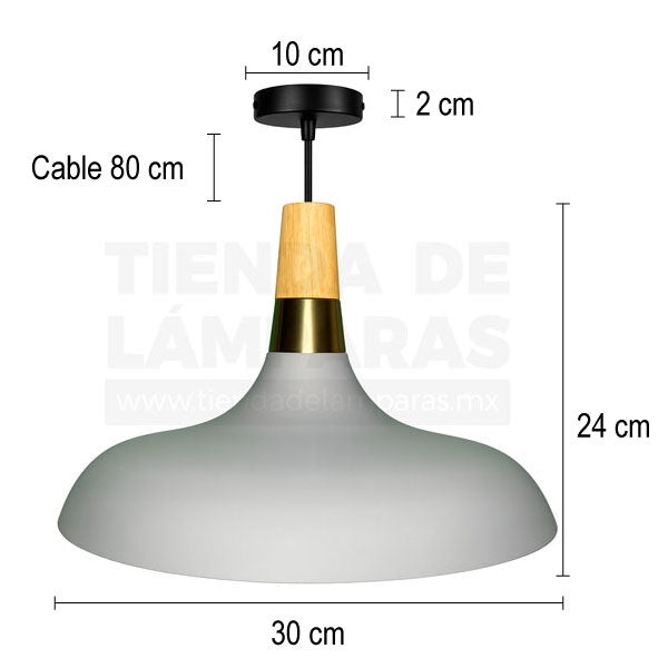 Plate Gris | Lámpara Colgante.