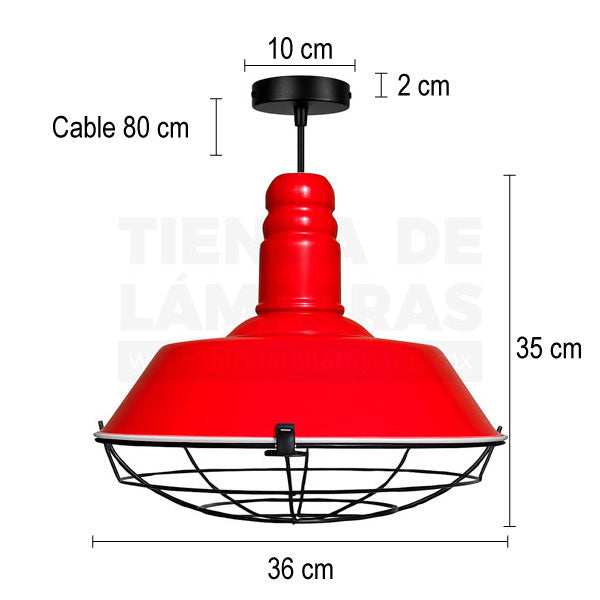 Jaula Roja | Lámpara Colgante.