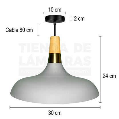 Plate Gris | Lámpara Colgante.