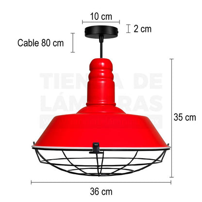 Jaula Roja | Lámpara Colgante.