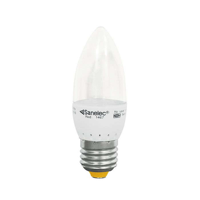 Foco Vela 4W Led E27 6500K (Luz Fría).